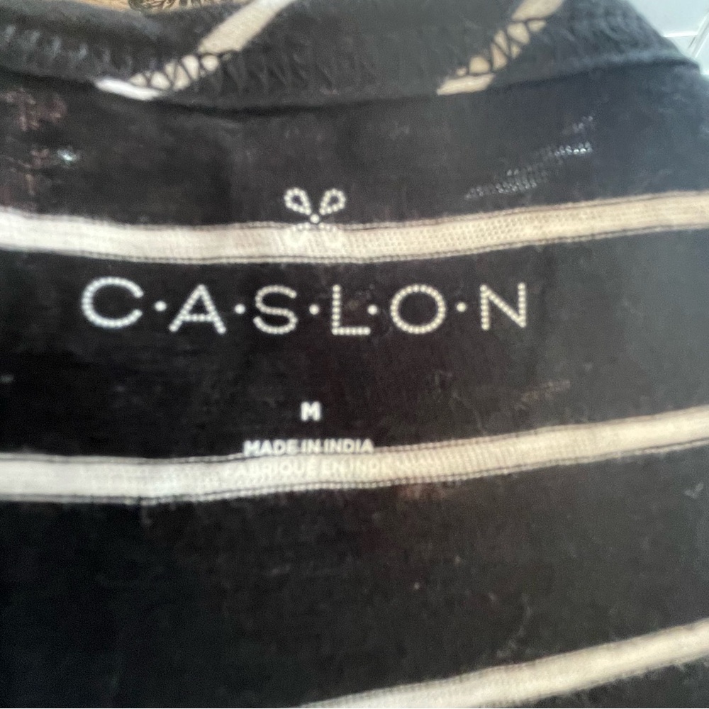 Caslon Black and White Striped Top - Picture 5 of 6